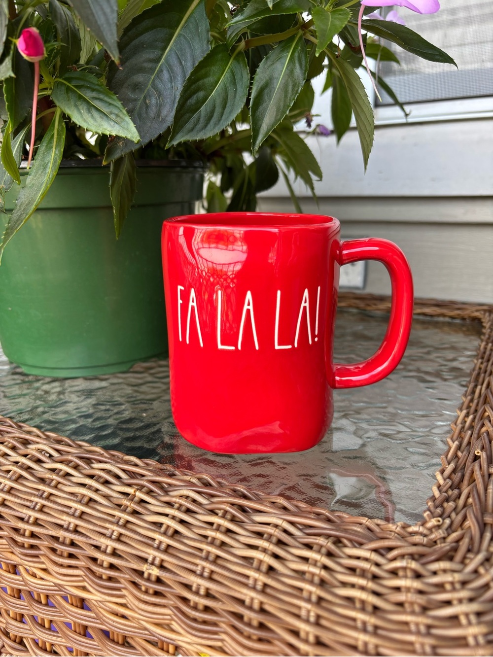 Rae Dunn “FA LA LA!" Red Holiday Coffee Tea Mug